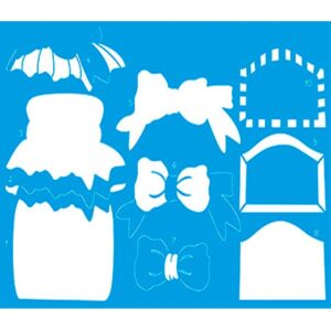 Litoarte Stencil 21x34,4 - Pote De Geleia, Laço E Tag Sobreposiçao