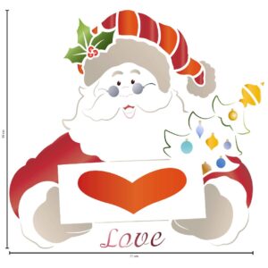 Litoarte Stencil Natal Papai Noel Love 17x21