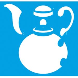 Litoarte Stencil Medio 17x21 - Chaleira Sobreposiçao