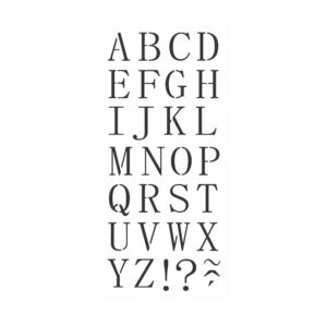 Stencil 17x42 Alfabeto Reto Maiusculo