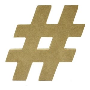 Recorte # Hashtag 18mm 8cm