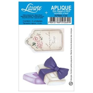 Aplique Em Papel E Mdf Litoarte Soap