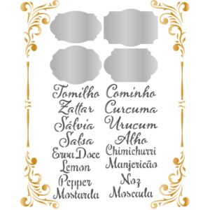 Litoarte Stencil 21x17 - Tag Temperos