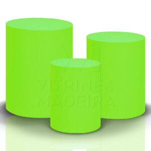 Capa Tecido Trio De Cilindro Verde Neon