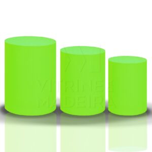 Capa Tecido Trio De Cilindro Verde Neon