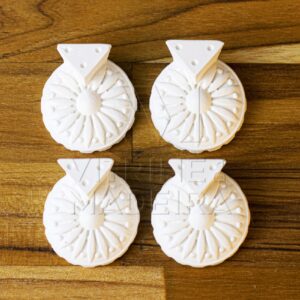 Resina Aplique Pé De Bandeja Italiano Com 4 Peças 3 Cm