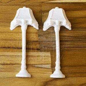 Resina Aplique Abajur Grande Com 2 Peças 4x9,5 Cm