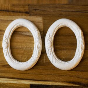 Resina Aplique Moldura Do Jogo Nº209 2 Peças - 4x5,5 E 4x5,3 Cm