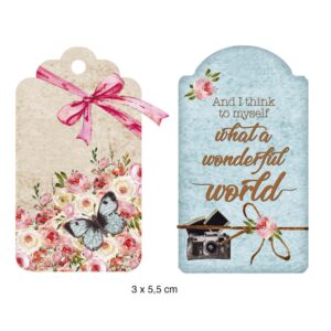 Litoarte Aplique Em Papel E Mdf 2 Un - Borboleta E Flores