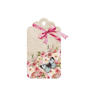 Litoarte Aplique Em Papel E Mdf 2 Un - Borboleta E Flores