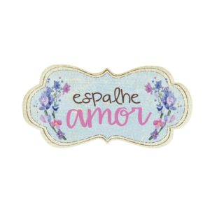 Litoarte Aplique Em Papel E Mdf 2 Un - Tag Espalhe Amor E Seja Doce