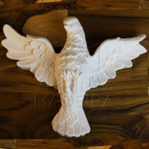 Resina Aplique Divino Pomba Grande 15x18 Cm