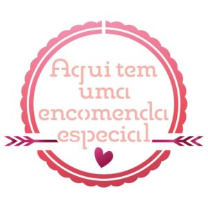 Litoarte Stencil 10x10 - Selo Encomenda Especial