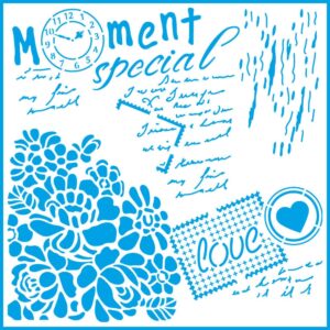 Litoarte Stencil 20x20 - Flores E Carimbos