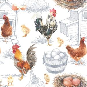 Guardanapo Chicken Farm 33x33