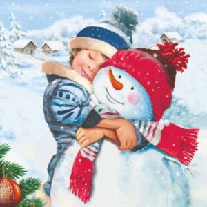 Guardanapo Sweet Snowman 33x33