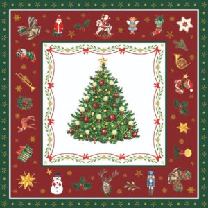 Guardanapo Christmas Evergreen Red 33x33