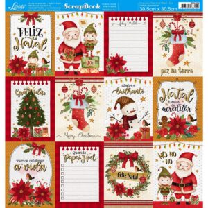 Litoarte Scrapbook Natal Dupla Face Coleção Natal Feliz