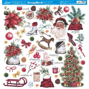 Litoarte Scrapbook Natal Dupla Face Coleção Natal Vintage