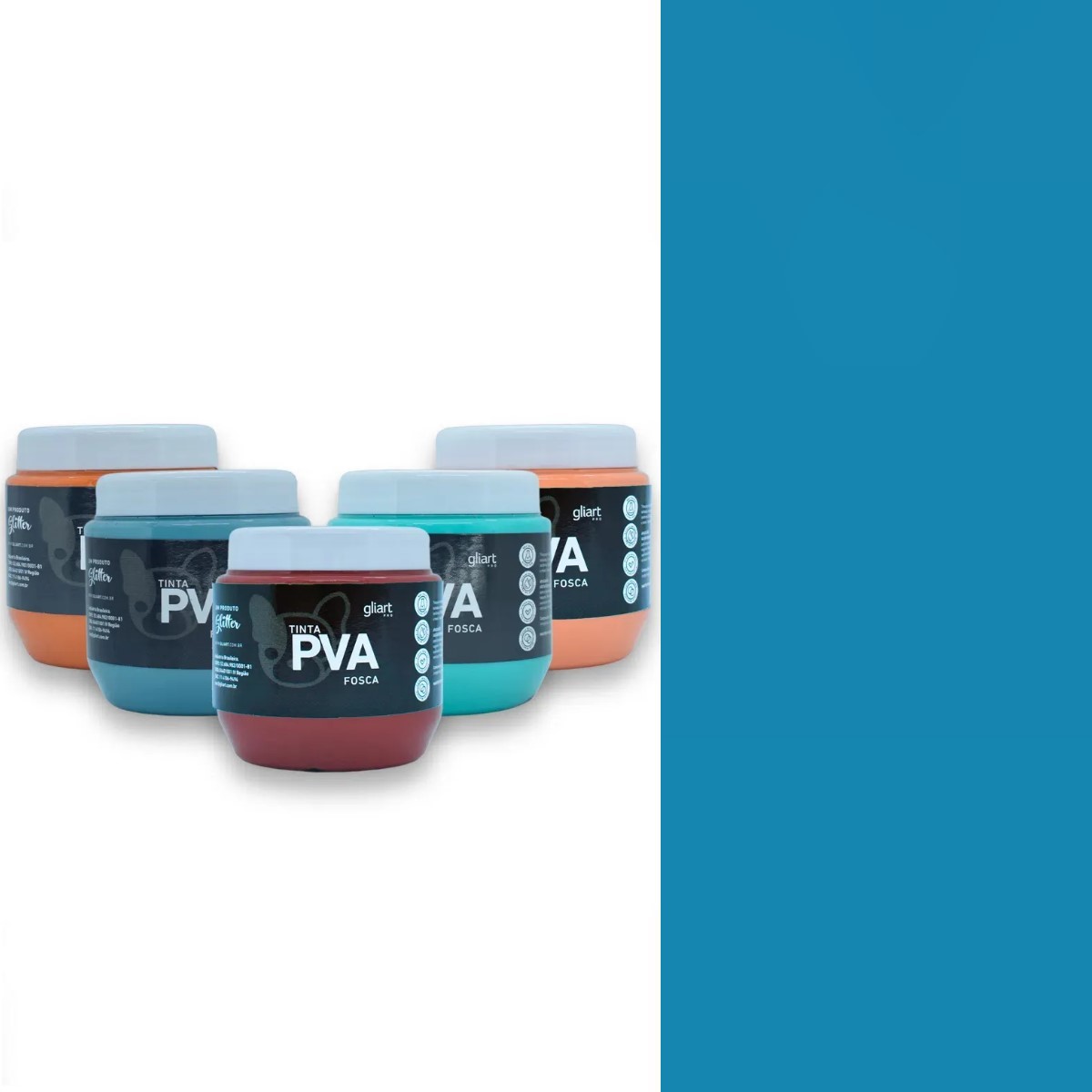 Sem título Tinta Pva Fosca Gliart 250ml – Azul Caribe