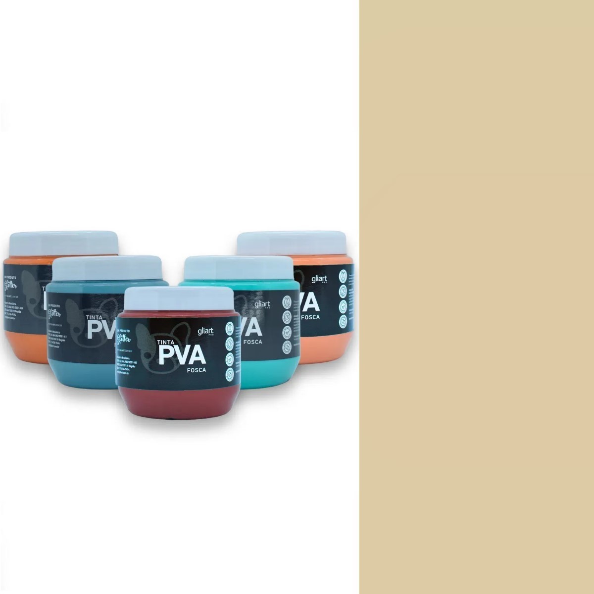 Sem título Tinta Pva Fosca Gliart 250ml – Camurça