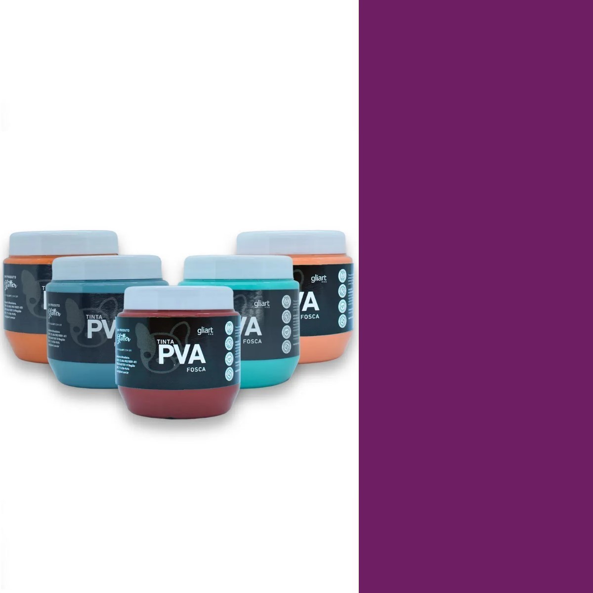 Sem título Tinta Pva Fosca Gliart 250ml – Magenta