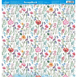 Litoarte Papel Para Scrapbook Dupla Face- Colecao Flores Do Campo