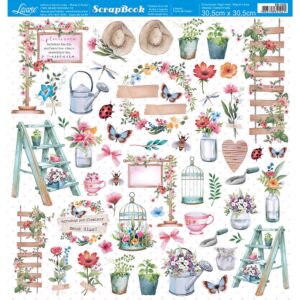 Litoarte Papel Para Scrapbook Dupla Face- Colecao Flores Do Campo