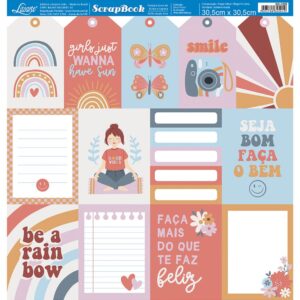 Litoarte Papel Para Scrapbook Dupla Face- Colecao Good Vibes