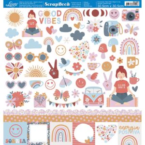 Litoarte Papel Para Scrapbook Dupla Face- Colecao Good Vibes