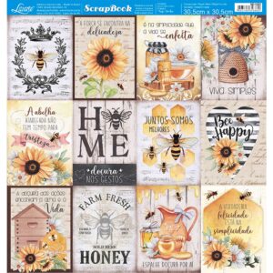 Litoarte Papel Para Scrapbook Dupla Face- Colecao Doces Momentos