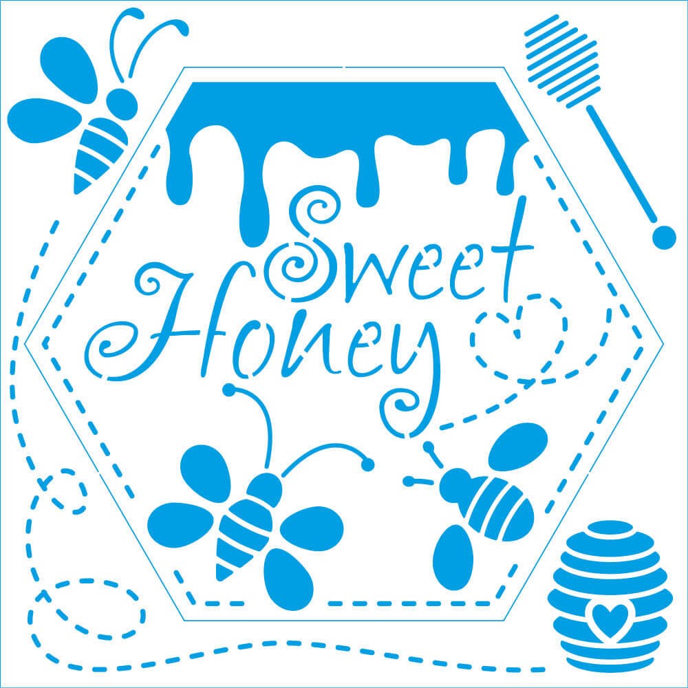 Litoarte Stencil 14x14 - Colecao Doces Momentos Sweet Honey