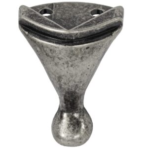 Pezinho Tradicional Liso Enfeite Prata Velho Pacote Com 4