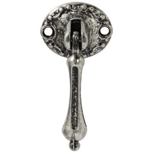 Puxador Colonial Enfeite Prata Velho